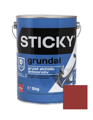 STICKY Grund Alchidic Anticoroziv Rosu-Oxid 5 kg SG50RO foto