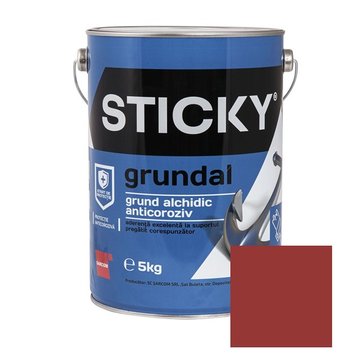 STICKY Grund Alchidic Anticoroziv Rosu-Oxid 5 kg SG50RO foto