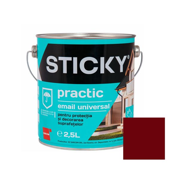 STICKY PRACTIC Email Alchidic Rosu Oxid 2,5 L SP25RO foto
