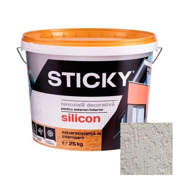 STICKY Tencuiala Decorativa Siliconata, Scoarta de Copac, Tropical, 25 kg TDS25TP foto