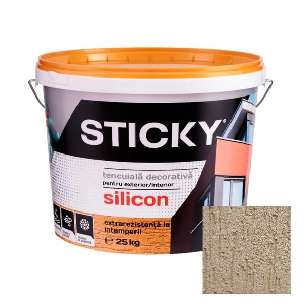 STICKY Tencuiala Decorativa Siliconata, Scoarta de Copac, Maroc, 25 kg TDS25MR foto