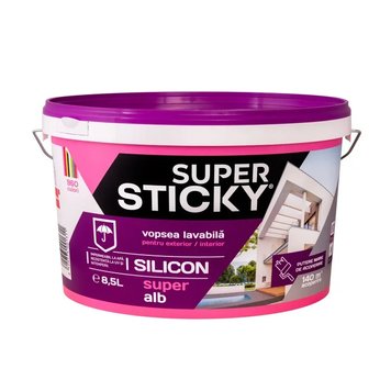 SUPER STICKY Vopsea Lavabila Silicon 2,5 L SSS-2 foto