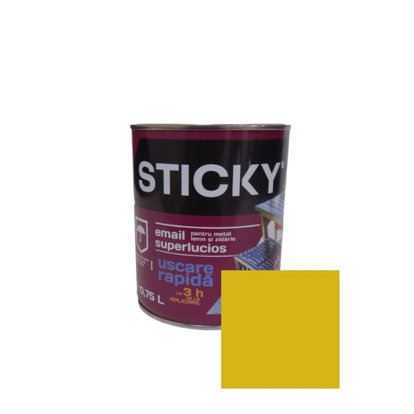 STICKY Эмаль Быстросохнущая Жёлтая 0,75 л SR07GB фото