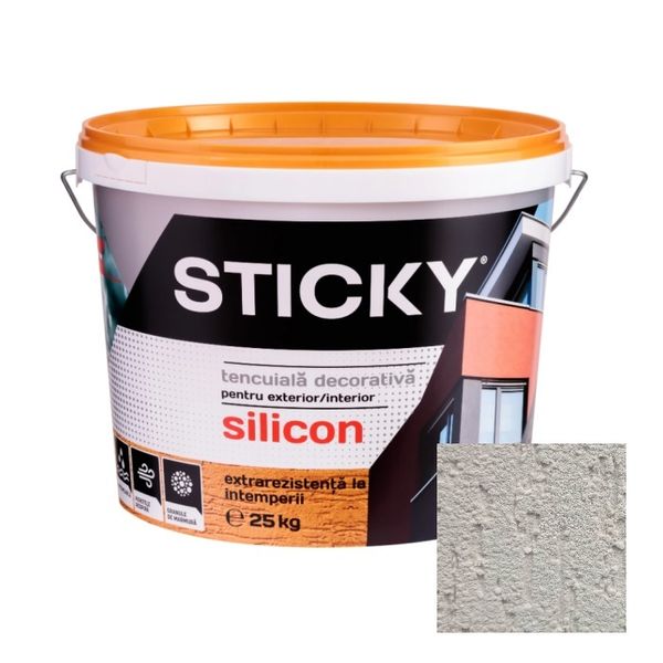 STICKY Tencuiala Decorativa Siliconata, Scoarta de Copac, Sahara, 25 kg TDS25SH foto