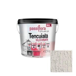PASSIFLORA Декоративная Силиконовая Штукатурка, Короед R15, Серебро, 25 кг R15-SL фото