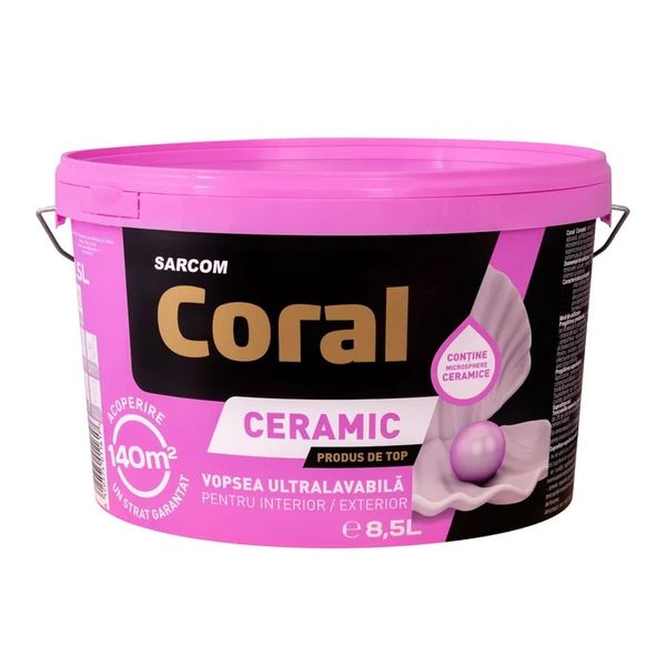 Vopsea UltraLavabila CORAL Ceramic 2,5 L CC-2 foto