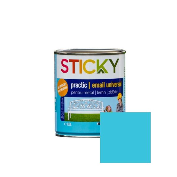 STICKY PRACTIC Email Alchidic Bleu 0,6 L SP06BL foto