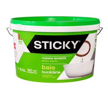 STICKY Vopsea Lavabila Antimucegai Baie Bucatarie 8,5 L SBB-8 foto