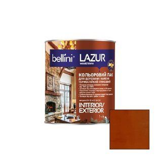 BELLINI LAZUR Lac colorat termorezistent lucios pentru lemn și piatră 0,75 L, Stejar Inchis LB104 foto