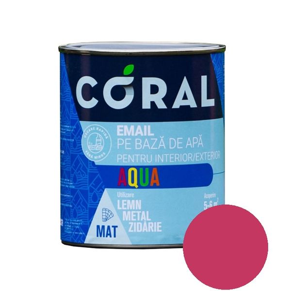 CORAL AQUA Email pe Baza de Apa, Fuchsia Candy 0,6 L CA06FC foto