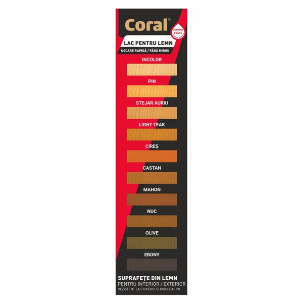 CORAL Лак для дерева на водной основе 2,5 л, Каштан CL25CS фото