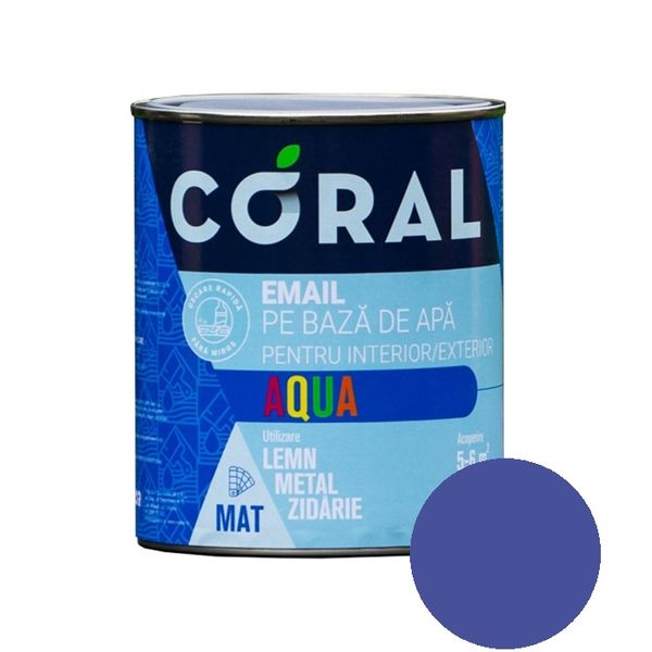 CORAL AQUA Эмаль на Водной Основе, Фиолетовая 0,6 л CA06MV фото