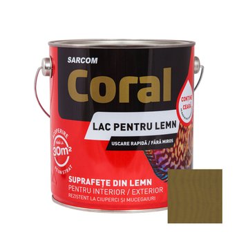 CORAL Lac pentru Lemn pe Baza de Apa 2,5 L, Olive CL25OL foto