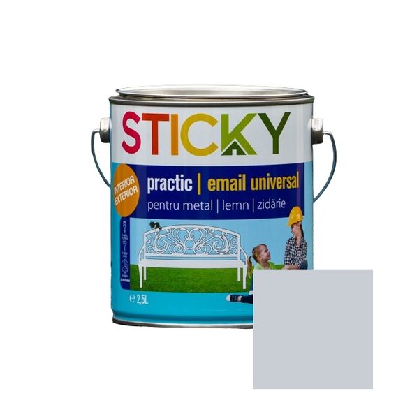 STICKY PRACTIC Email Alchidic Gri 2,5 L SP25GR foto