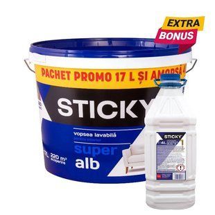 STICKY Моющаяся Краска для Интерьера, 15 л + Грунт 4 л. SLI-15 фото