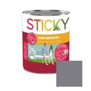 STICKY Эмаль Быстросохнущая Серая 0,75 л SR07GM фото