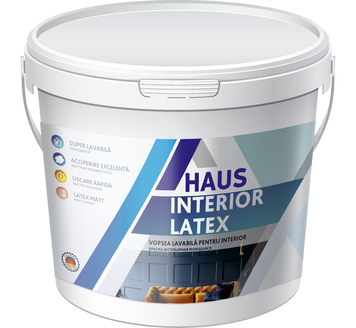 Vopsea Lavabila Interior Latex Haus 1,2 kg VILH-1 foto