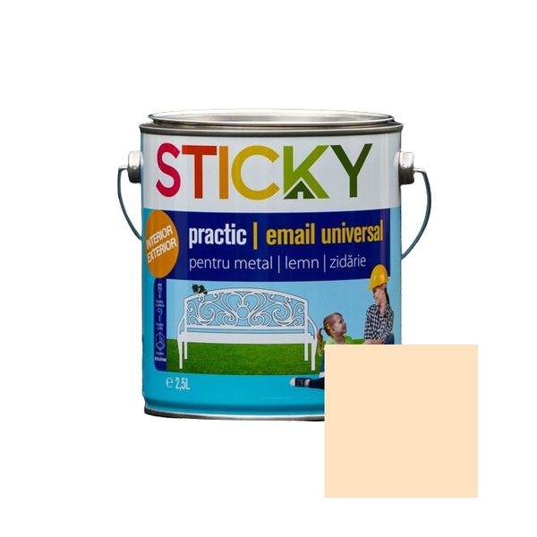 STICKY PRACTIC Эмаль Алкидная Крем 2,5 л SP25CR фото