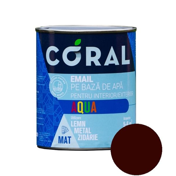 CORAL AQUA Эмаль на Водной Основе, Коричневая 0,6 л CA06MR фото