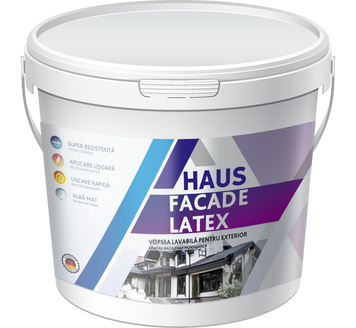 Vopsea Lavabila Exterior Facade Latex Haus 12 kg VFLH-12 foto