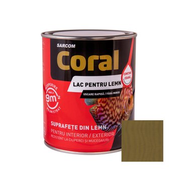 CORAL Lac pentru Lemn pe Baza de Apa 0,75 L, Olive CL07OL foto