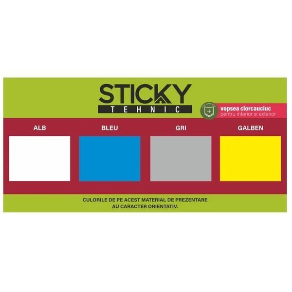 STICKY TEHNIC Хлоркаучуковая Водостойкая Краска Желтая 5 кг SCC5GB фото