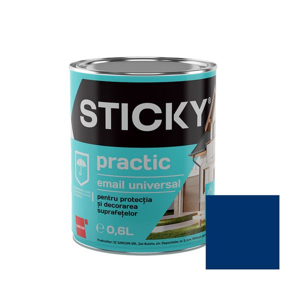 STICKY PRACTIC Email Alchidic Albastru 0,6 L SP06AB foto