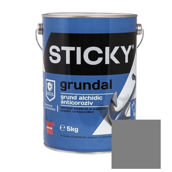 STICKY Grund Alchidic Anticoroziv Gri 5 kg SG50GR foto
